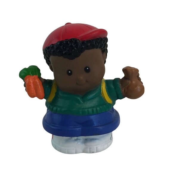 Fisher Price Little People Figures Michael Raincoat Maggie School Crossing Guard - Picture 10 of 13